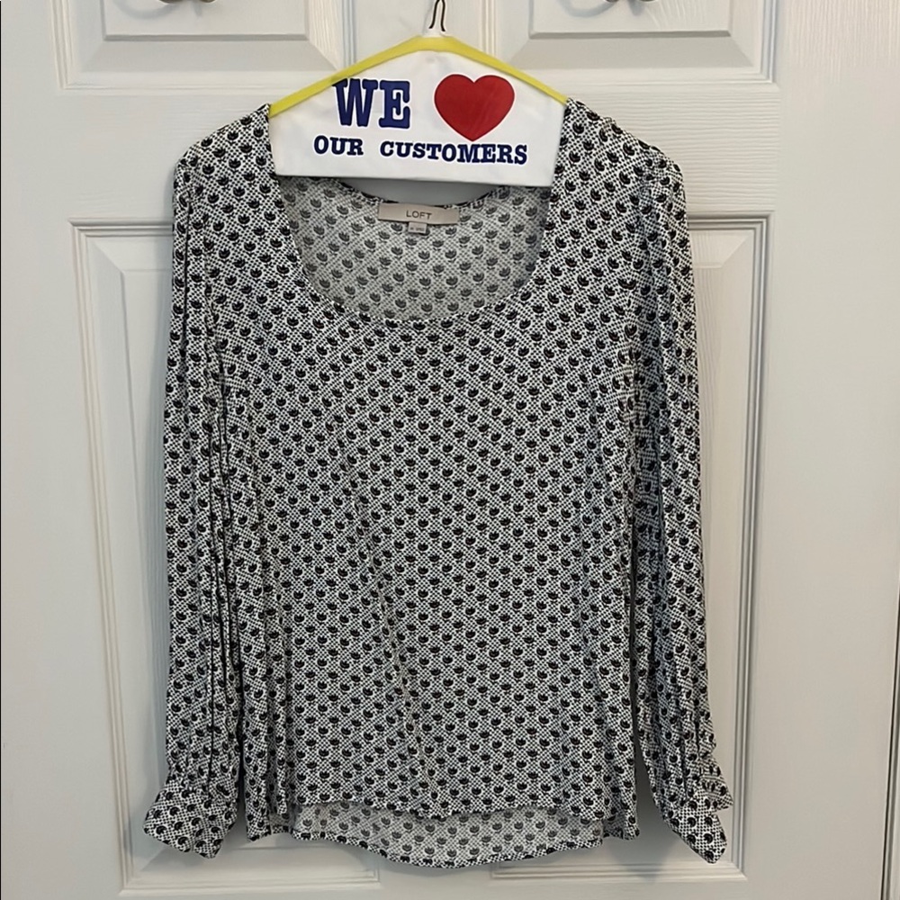 LOFT Tulip Square Neck Blouse